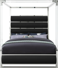 Load image into Gallery viewer, Encore Black Faux Leather King Bed (4 Boxes)
