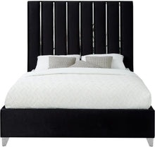 Load image into Gallery viewer, Enzo Black Velvet King Bed
