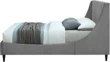 Load image into Gallery viewer, Eva Grey Velvet Full Bed
