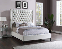 Load image into Gallery viewer, Fritz Cream Velvet King Bed
