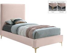 Load image into Gallery viewer, Geri Pink Velvet Twin Bed image
