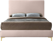 Load image into Gallery viewer, Geri Pink Velvet King Bed
