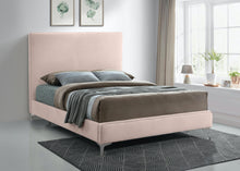 Load image into Gallery viewer, Geri Pink Velvet Full Bed
