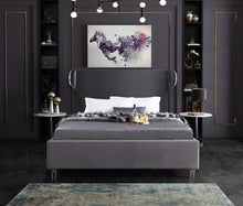 Load image into Gallery viewer, Ghost Grey Velvet Full Bed
