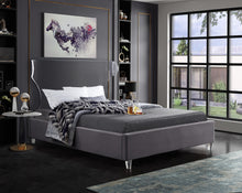 Load image into Gallery viewer, Ghost Grey Velvet Full Bed
