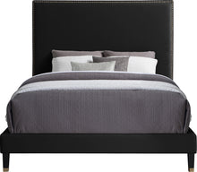 Load image into Gallery viewer, Harlie Black Velvet King Bed
