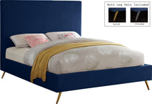 Load image into Gallery viewer, Jasmine Navy Velvet Full Bed image
