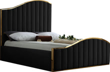 Load image into Gallery viewer, Jolie Black Velvet King Bed (3 Boxes) image
