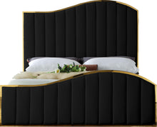 Load image into Gallery viewer, Jolie Black Velvet King Bed (3 Boxes)
