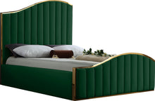 Load image into Gallery viewer, Jolie Green Velvet King Bed (3 Boxes) image
