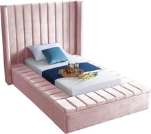 Load image into Gallery viewer, Kiki Pink Velvet Twin Bed (3 Boxes) image
