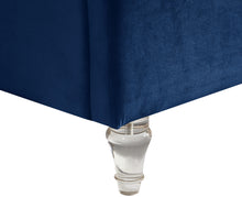 Load image into Gallery viewer, Kira Navy Velvet King Bed
