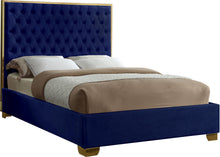 Load image into Gallery viewer, Lana Navy Velvet Full Bed image
