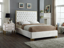 Load image into Gallery viewer, Lana White Velvet King Bed
