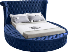 Load image into Gallery viewer, Luxus Navy Velvet Full Bed (3 Boxes) image
