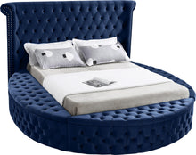 Load image into Gallery viewer, Luxus Navy Velvet King Bed (3 Boxes) image
