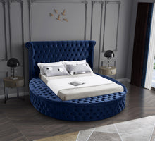 Load image into Gallery viewer, Luxus Navy Velvet King Bed (3 Boxes)
