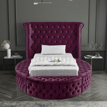 Load image into Gallery viewer, Luxus Purple Velvet Twin Bed
