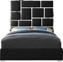 Load image into Gallery viewer, Milan Black Faux Leather King Bed

