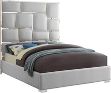 Load image into Gallery viewer, Milan White Faux Leather King Bed image
