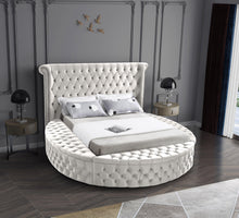 Load image into Gallery viewer, Luxus Cream Velvet King Bed (3 Boxes)
