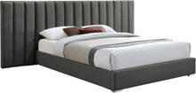 Load image into Gallery viewer, Pablo Grey Velvet King Bed image
