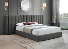 Load image into Gallery viewer, Pablo Grey Velvet King Bed
