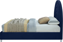 Load image into Gallery viewer, Rainbow Navy Velvet Queen Bed
