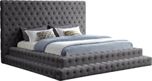 Load image into Gallery viewer, Revel Grey Velvet King Bed (3 Boxes) image
