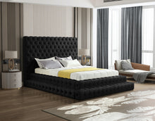 Load image into Gallery viewer, Revel Black Velvet Queen Bed (3 Boxes)
