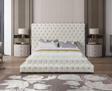 Load image into Gallery viewer, Revel Cream Velvet Queen Bed (3 Boxes)
