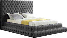 Load image into Gallery viewer, Revel Grey Velvet Queen Bed (3 Boxes) image
