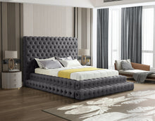 Load image into Gallery viewer, Revel Grey Velvet Queen Bed (3 Boxes)

