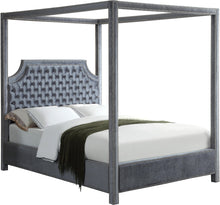 Load image into Gallery viewer, Rowan Grey Velvet King Bed (3 Boxes) image
