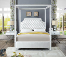 Load image into Gallery viewer, Rowan White Velvet King Bed (3 Boxes)
