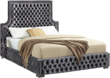 Load image into Gallery viewer, Sedona Grey Velvet King Bed image
