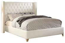 Load image into Gallery viewer, Soho White Bonded Leather Full Bed image
