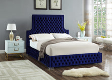 Load image into Gallery viewer, Sedona Navy Velvet King Bed

