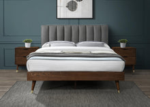 Load image into Gallery viewer, Vance Grey Linen Fabric King Bed (3 Boxes)

