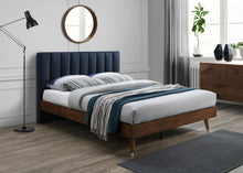 Load image into Gallery viewer, Vance Navy Linen Fabric King Bed (3 Boxes)
