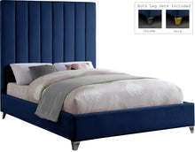 Load image into Gallery viewer, Via Navy Velvet King Bed
