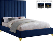 Load image into Gallery viewer, Via Navy Velvet Full Bed image
