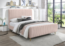 Load image into Gallery viewer, Zara Pink Velvet King Bed (3 Boxes)
