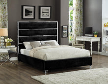 Load image into Gallery viewer, Zuma Black Velvet King Bed
