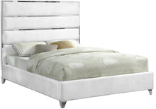 Load image into Gallery viewer, Zuma White Velvet Queen Bed
