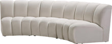 Load image into Gallery viewer, Infinity Cream Velvet 3pc. Modular Sectional
