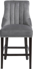 Load image into Gallery viewer, Oxford Grey Velvet Stool
