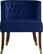 Load image into Gallery viewer, Perry Navy Velvet Dining Chair
