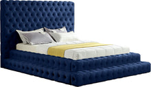 Load image into Gallery viewer, Revel Navy Velvet Queen Bed (3 Boxes) image
