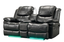 Load image into Gallery viewer, New Classic Flynn Console Loveseat (Lights) in Premier Black image
